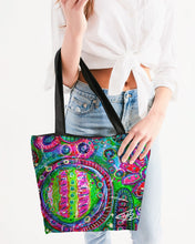 Load image into Gallery viewer, Canvas Zip Tote - &quot;Kaleidoscope&quot;
